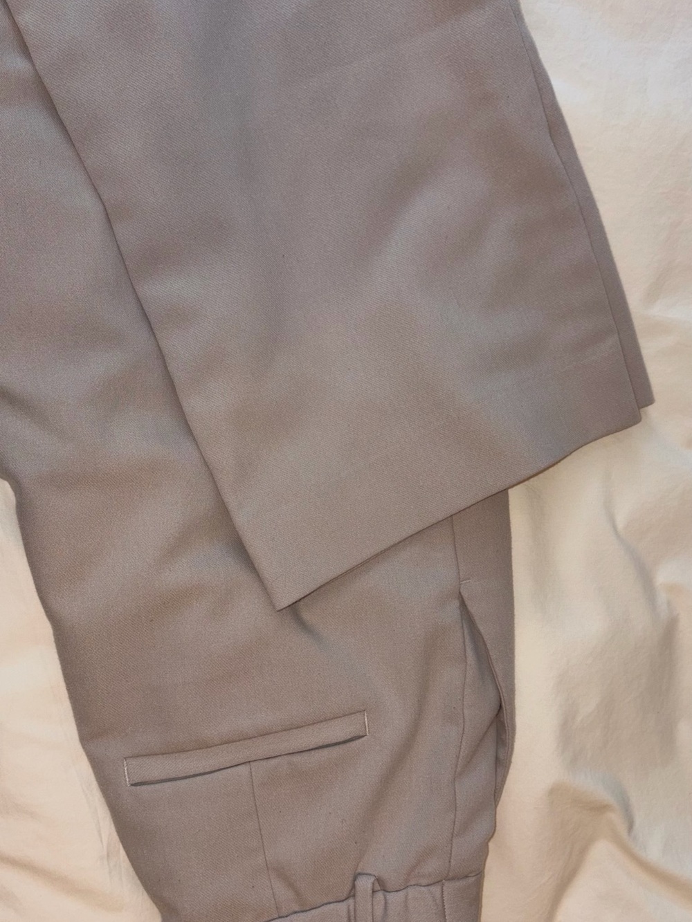 A&F Sloan pant Taupe wide leg